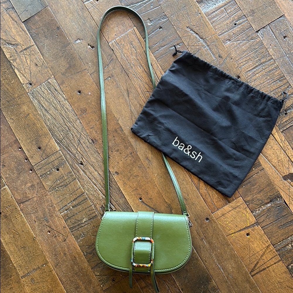 Ba&sh Green Crossbody Bag